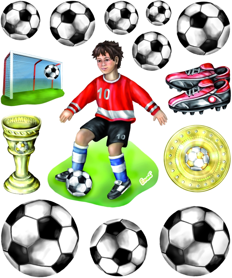 Sticker Reflexie-Sticker Set Fußball 00749-20003-10 ▷ jetzt
