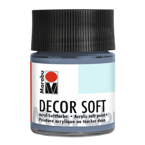 Marabu Decor Soft Acrylfarbe, Blaugrau dunkel, 50 ml