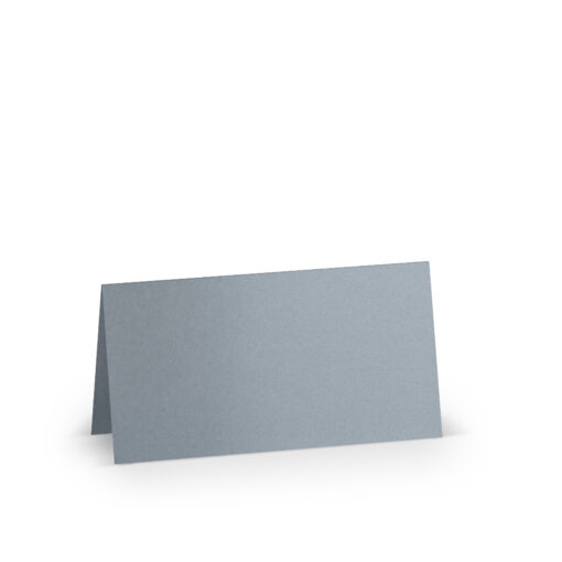 Tischkarte 100x100 mm in Silber metallic zum Gestalten