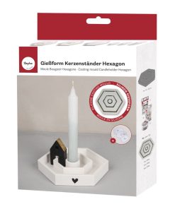 Silikonform Kerzenständer Hexagon