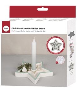 Silikon Gießform Kerzenständer Stern